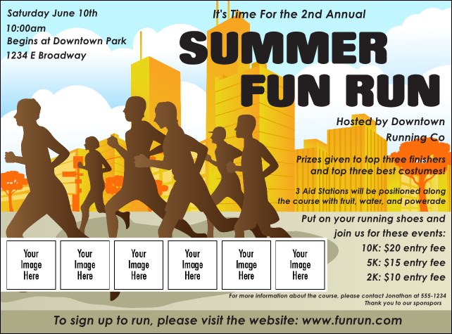 Fun Run Logo Marathon Flyer