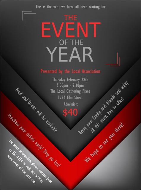 Red and Silver Flyer Product Front