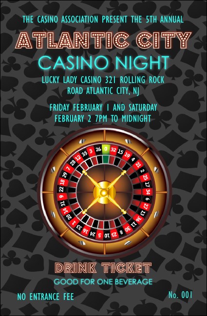 Casino Drink Ticket Product Front