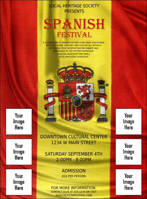 Spanish Flag Logo Flyer Product Front