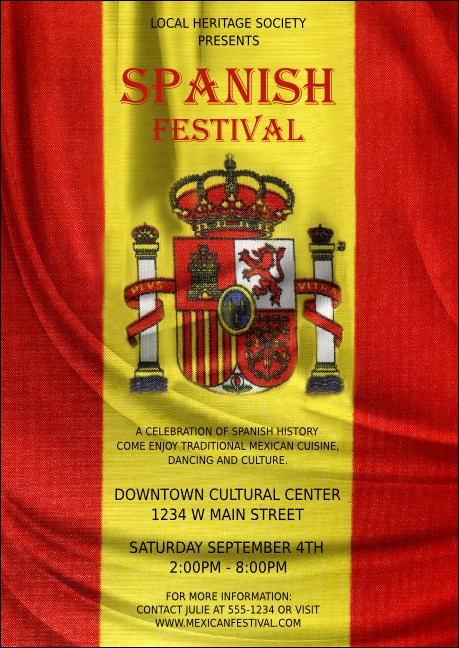 Spanish Flag Postcard Product Front