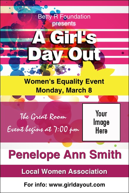 Women's Expo Abstract Economy Event Badge Product Front