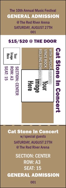Big Logo Tan Reserved Event Ticket