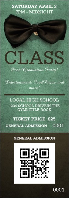 Bow Tie Event Ticket Product Front