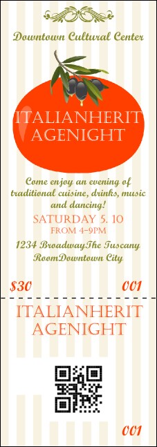 Tuscany Event Ticket