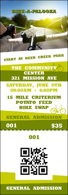 Bike Event Ticket Product Front