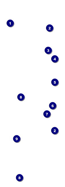 Retro Color Event Ticket Front Field Markers