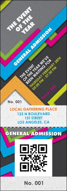 Retro Color Event Ticket