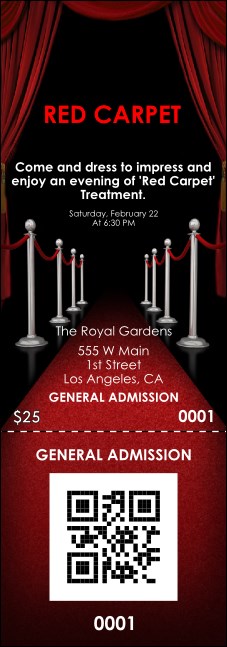 Red Carpet Event Ticket