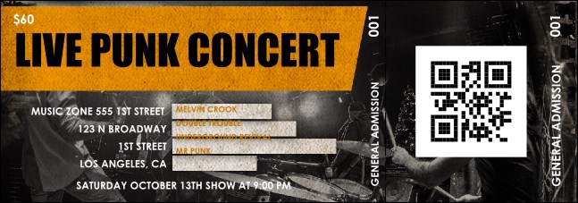 Punk Rock Event Ticket