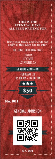 Retro Sunburst Event Ticket