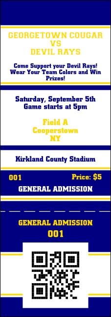 Sports Stripes Event Ticket