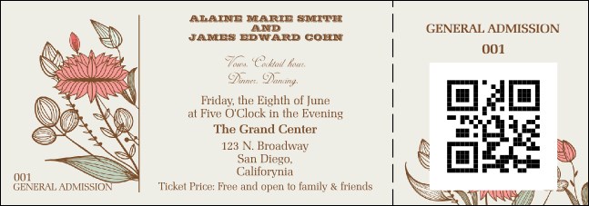Wedding Flower Event Ticket