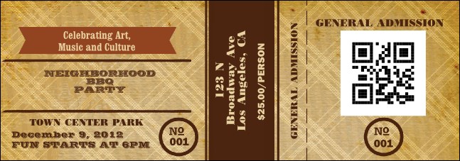 Bbq Vintage Event Ticket