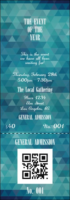 All Purpose Blue Event Ticket