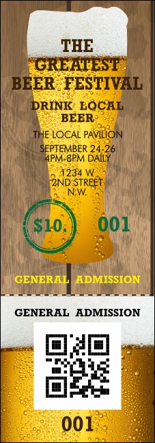 Beer Festival Event Ticket