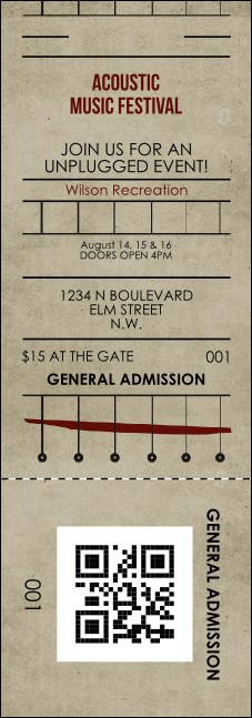 Acoustic Strings Event Ticket