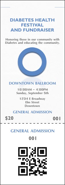 Diabetes Event Ticket Product Front