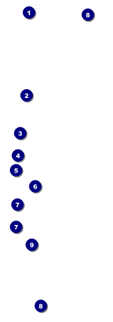 Football Blue Event Ticket Front Field Markers