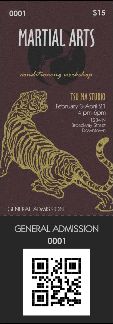 Martial Arts Event Ticket