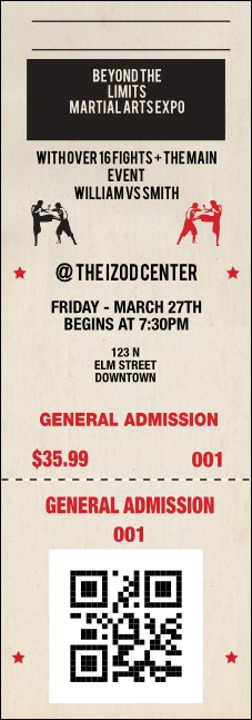 MMA Old School Event Ticket