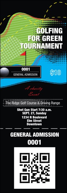 Golf Water Hazard Event Ticket