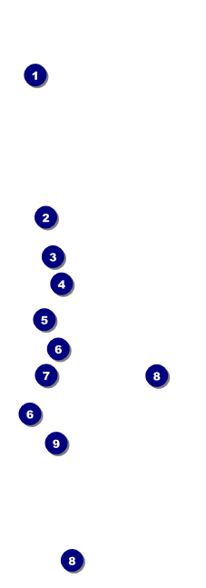 Run for a Cause Blue & Green Event Ticket Front Field Markers