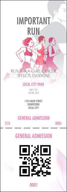 Run for a Cause Pink Event Ticket