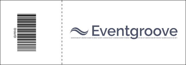 Blue and White Reserved Event Ticket Product Back