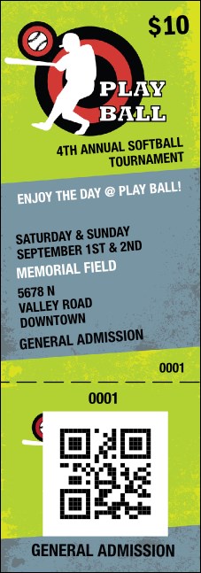 Softball Event Ticket