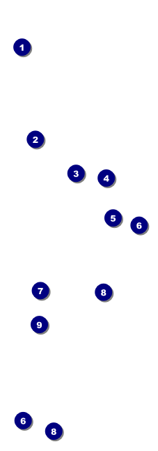 Red and Silver Event Ticket Front Field Markers