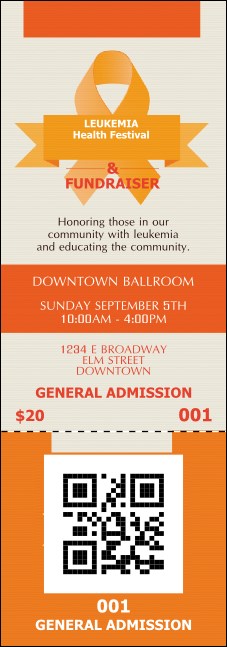 Leukemia Event Ticket