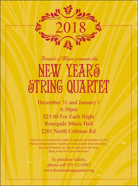 Year Gold Semi-Formal Flyer Product Front