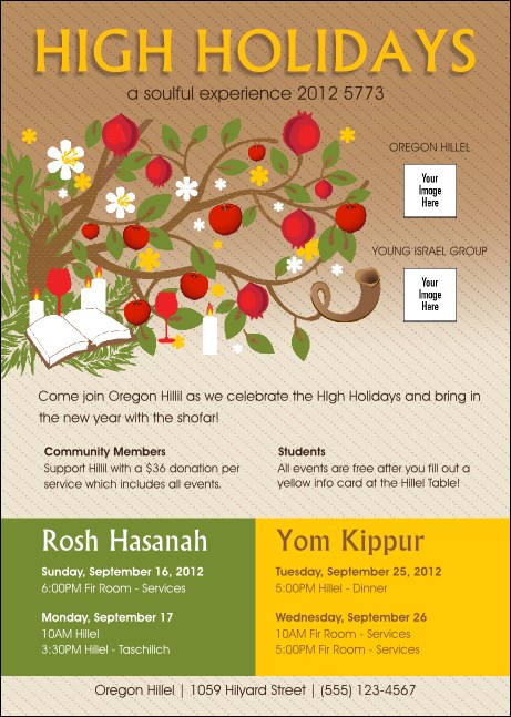 High Holidays Postcard Product Front