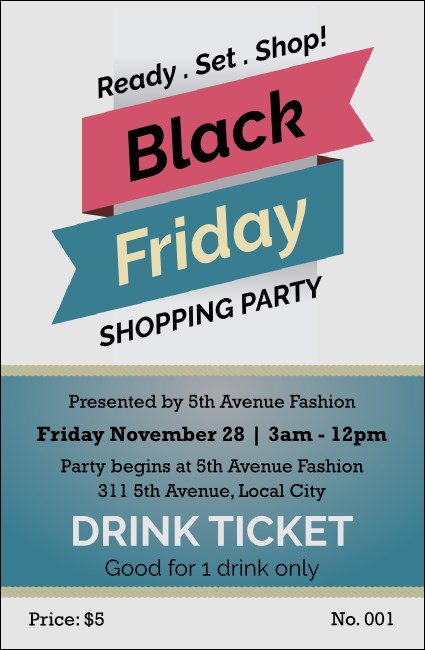 Black Friday Sale Drink Ticket