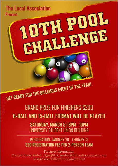 Pool Challenge Postcard Product Front