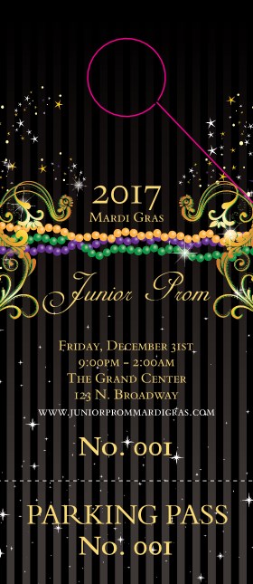 Mardi Gras Beads Hang Tag