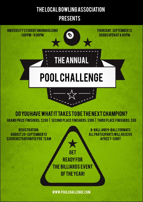 Billiards  Postcard Mailer