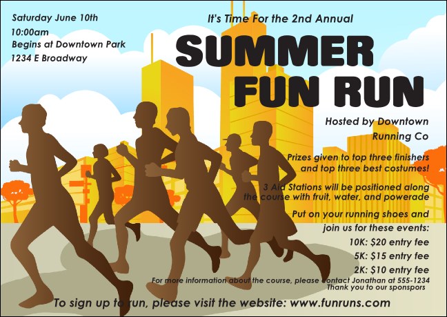 Fun Run Postcard Mailer Product Front