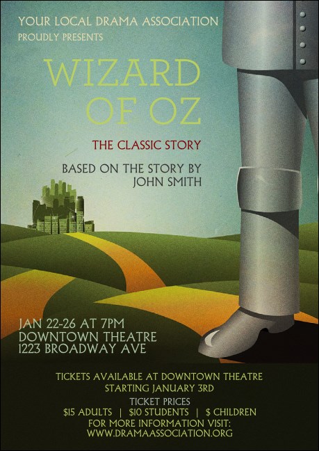 Wizard of OZ Postcard Mailer Product Front