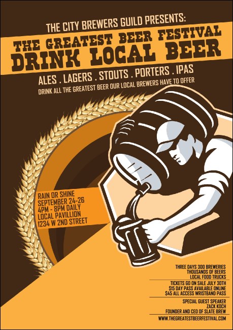Beer Festival Artisan Postcard Mailer