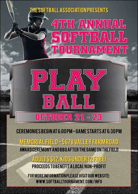 Softball Challenge Postcard