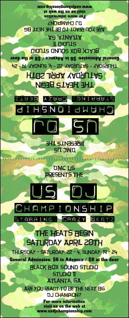 Camouflage Green White Yellow Table Tent Product Front