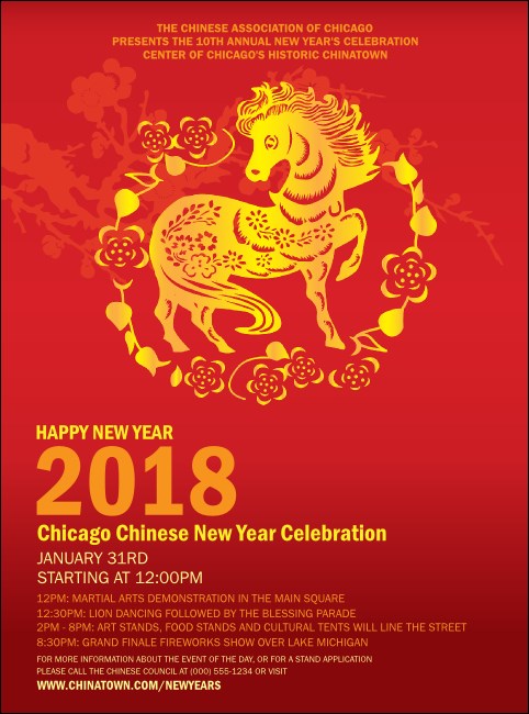 Chinese New Year Horse Flyer