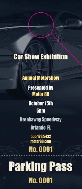 Car Show Speed Dial Hang Tag