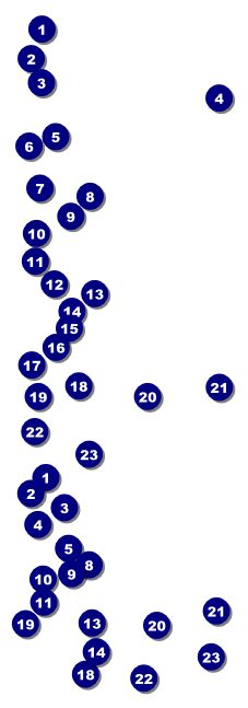 Graduation - Blue and Yellow Reserved Event Ticket Front Field Markers