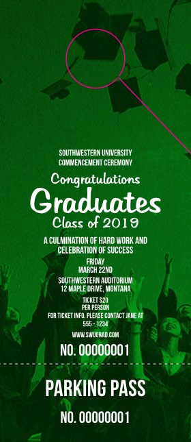 Graduation - Green Hang Tag Product Front