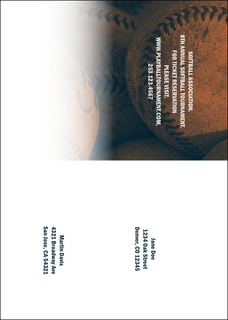 Softball Brown Postcard Mailer Product Back