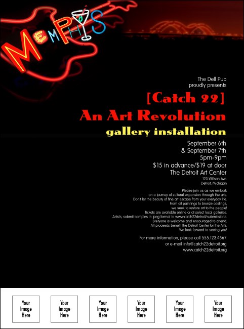 Memphis Color Flyer Product Front