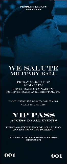 Military Ball - The Salute VIP Pass Product Front